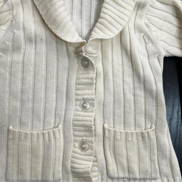 Marni Ivory Ribbed Knit Cardigan - Picture 2 of 9